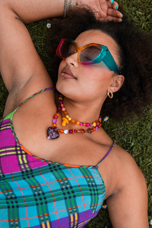 Heart of Glass in Raspberry Sunset