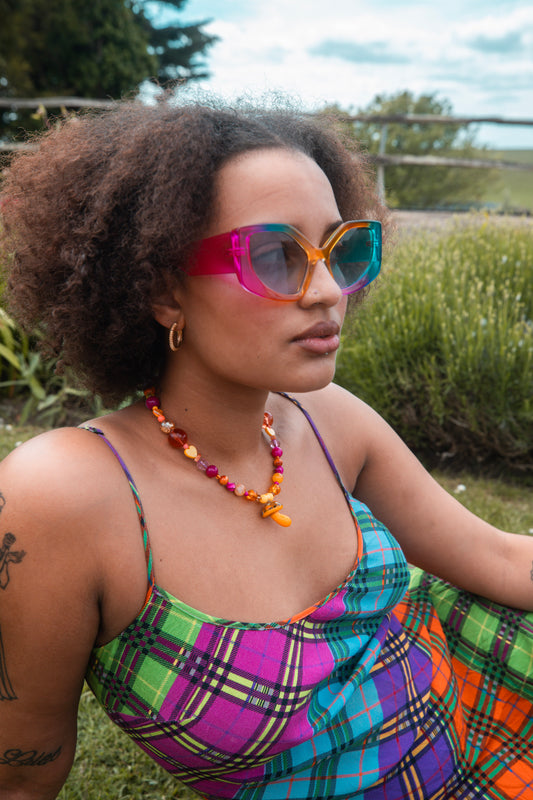 Mother Mushroom Necklace in Tequila Sunrise