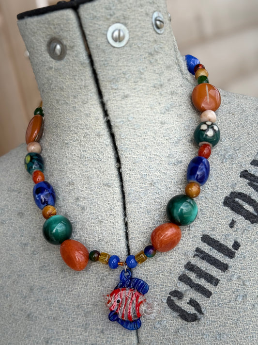 🐟 The Earthy Mama - Fishy Necklace