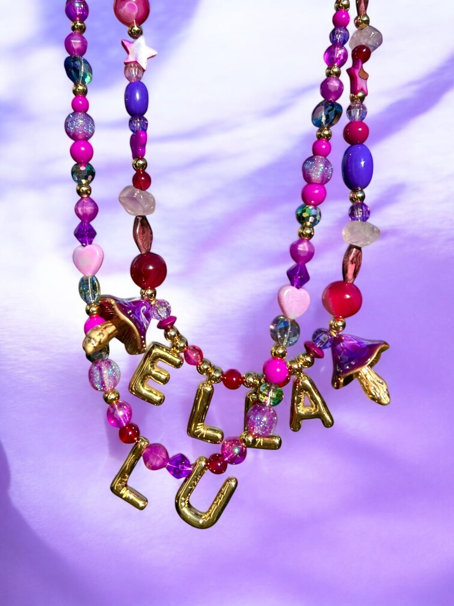 Custom Love Letters Necklace - Balloon Letters