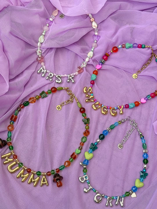 Custom Love Letters Necklace - Groovy Letters