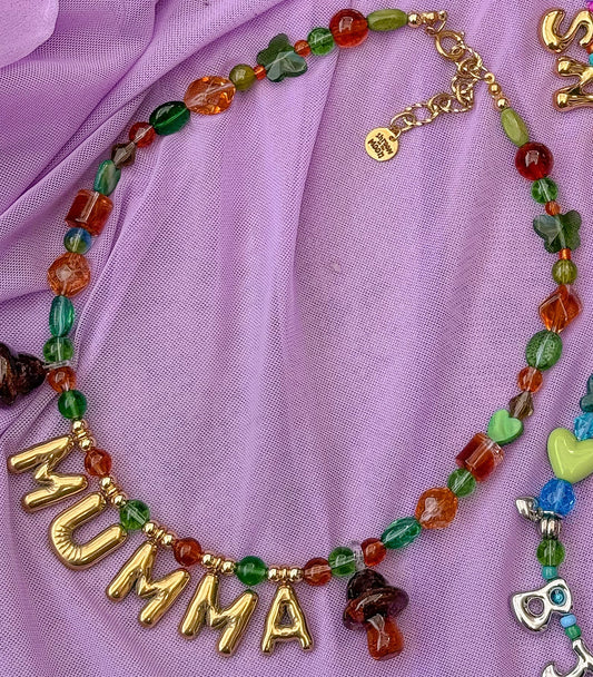 Custom Love Letters Necklace - Balloon Letters