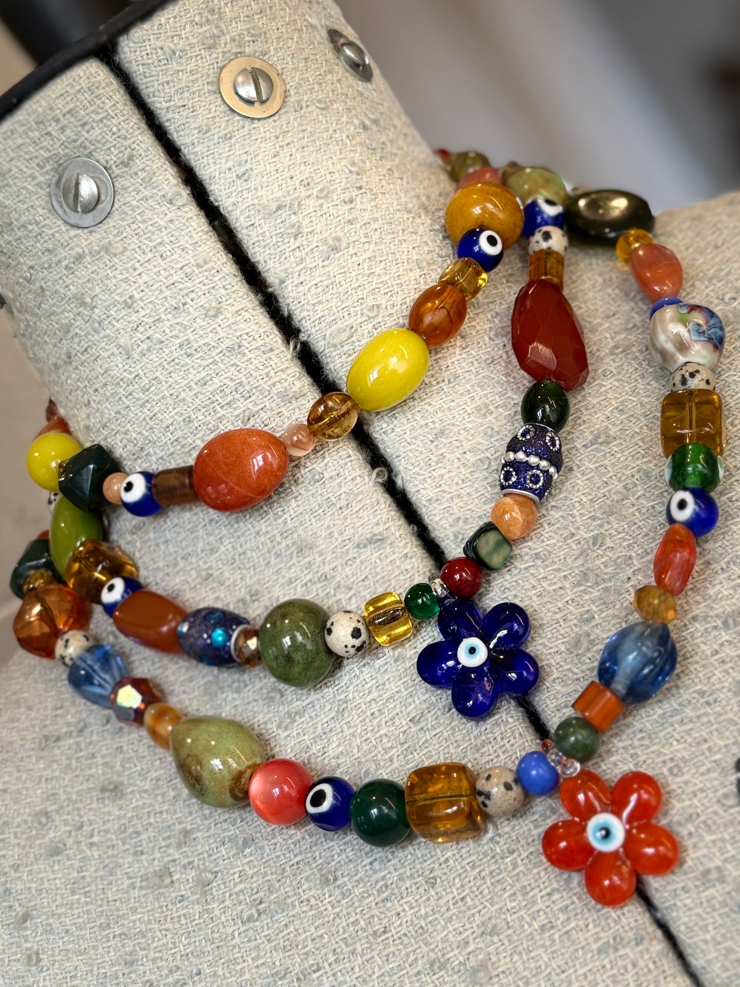 🧿 The Earthy Mama - Evil Eye Necklace