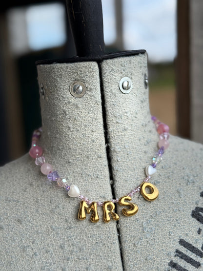 Custom Mrs Bridal Necklace