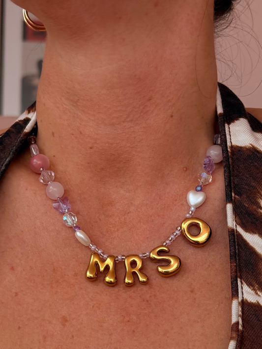 Custom Mrs Bridal Necklace