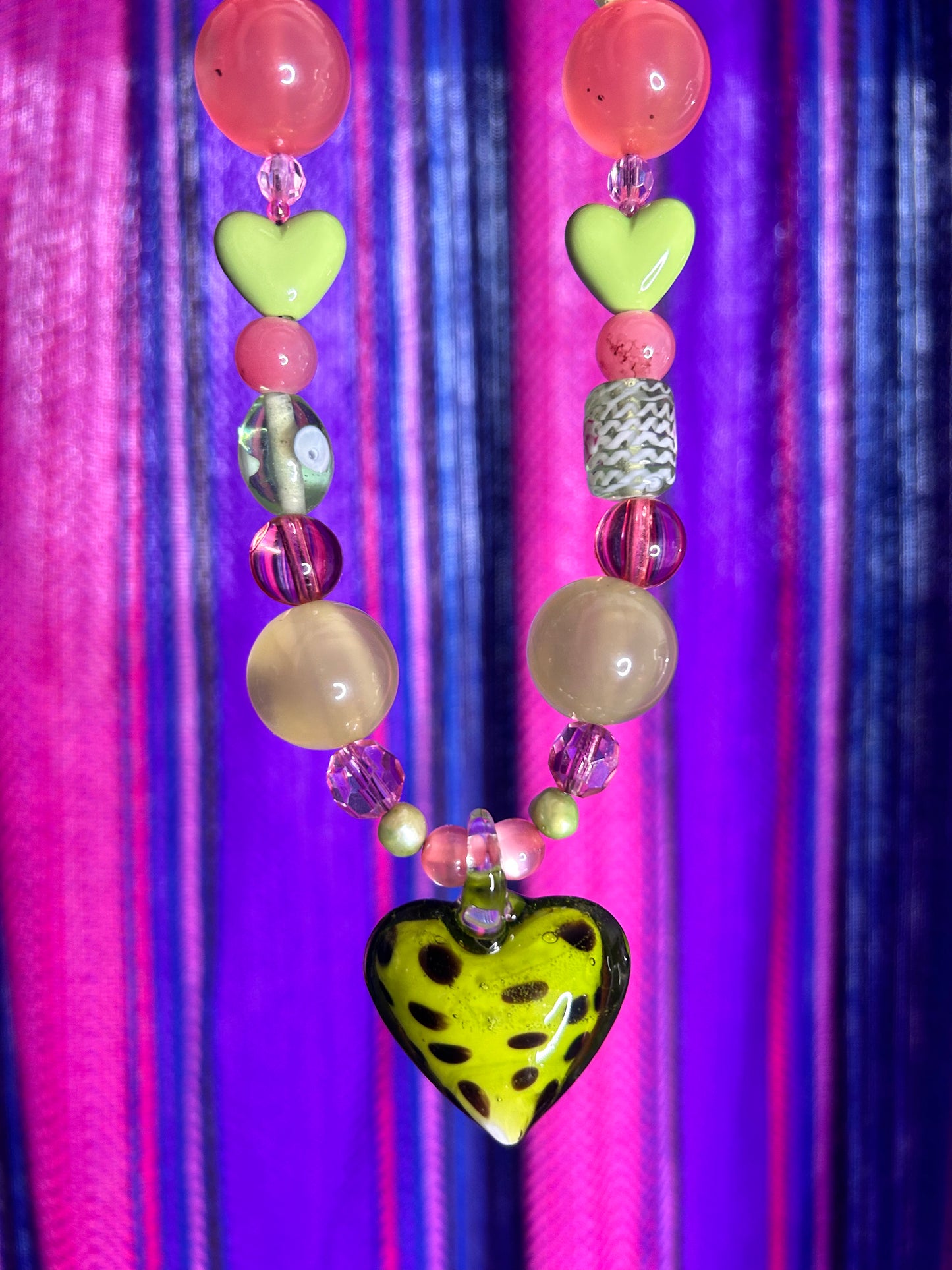 🥝 The Fruitella Heart of Glass Necklace