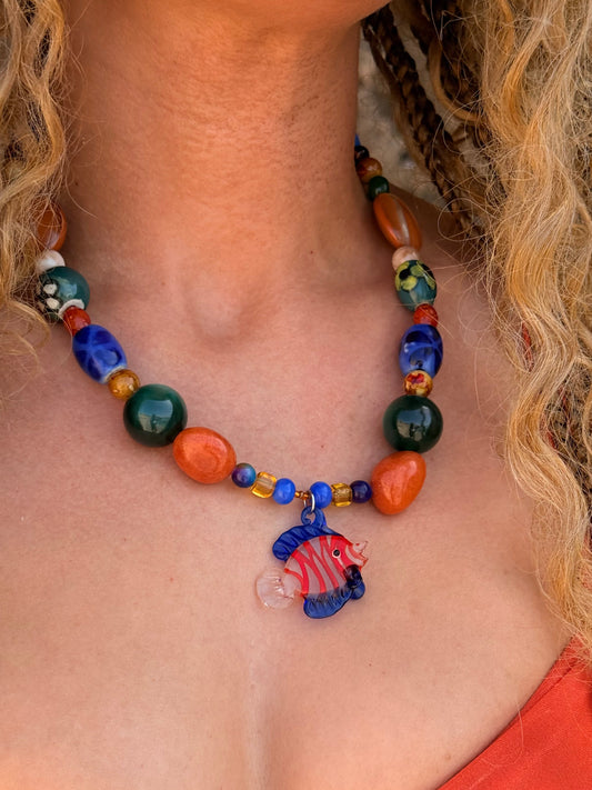 🐟 The Earthy Mama - Fishy Necklace