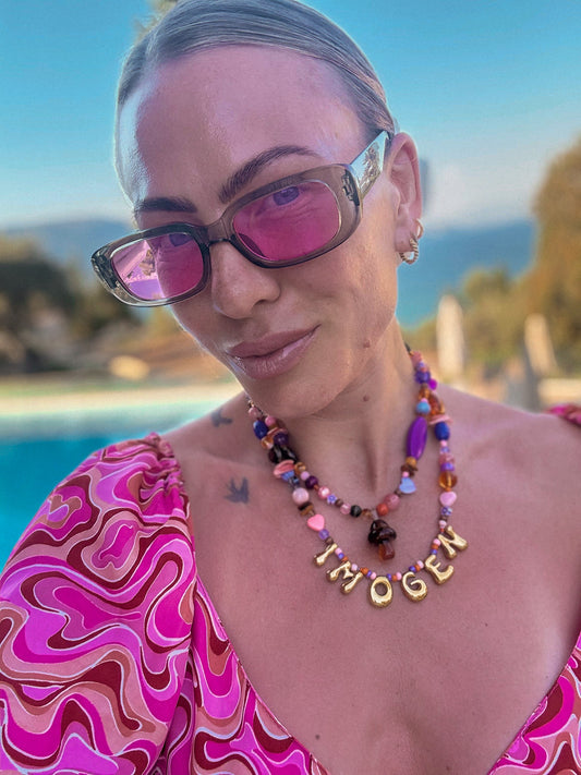 Custom Love Letters Necklace - Groovy Letters